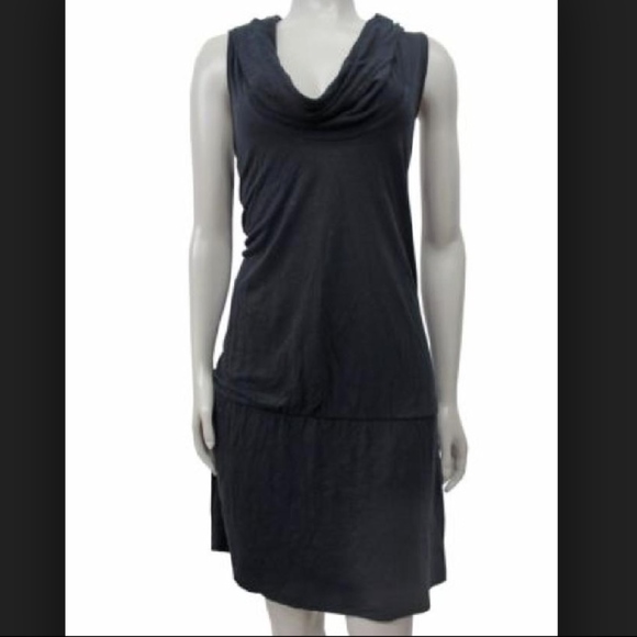 Vince Dresses & Skirts - Vince Cowl Neck Jersey Knit Drop Waist Dress Black
